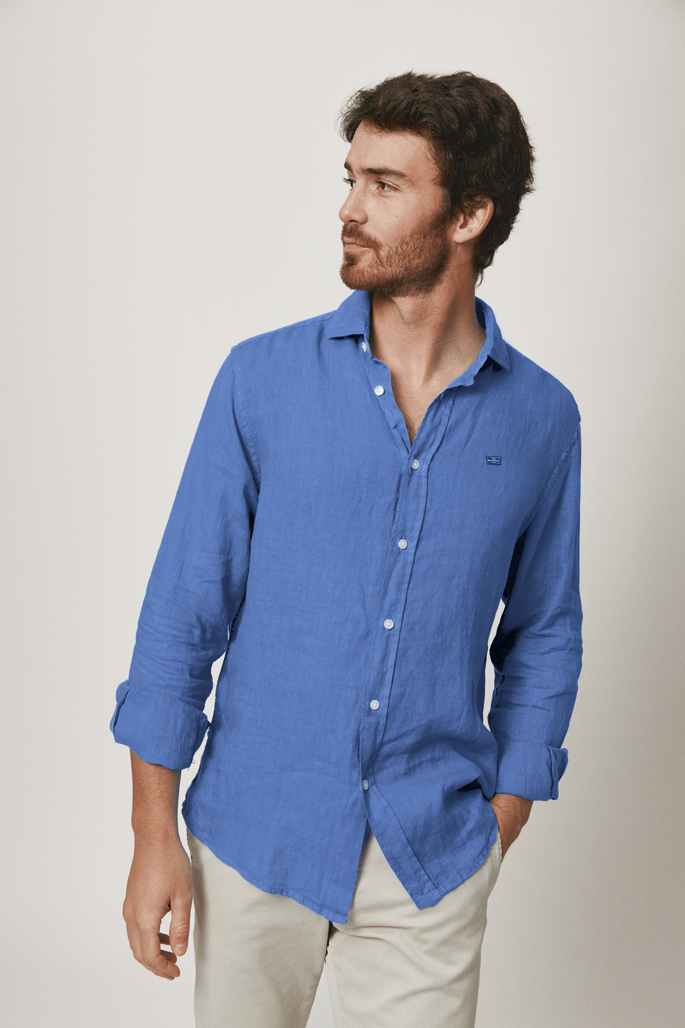 The Lino Camisa Azul Ortegal