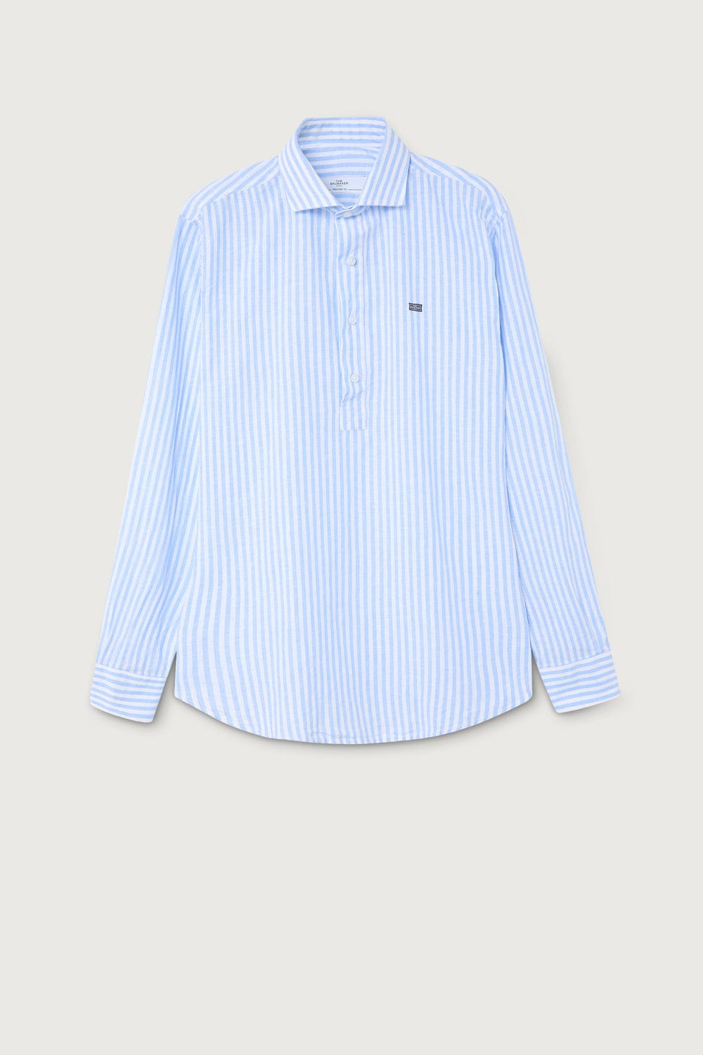 The Cotton Linen Polera Raya Azul-zoom-2