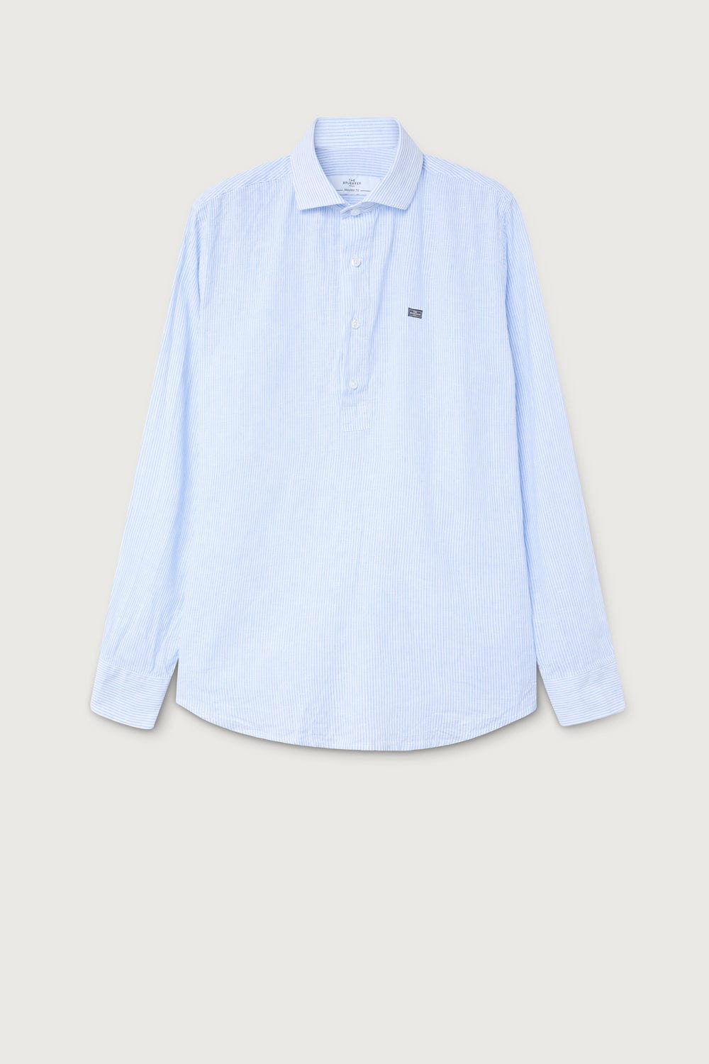The Cotton Linen Polera Celeste Raya Fina-2