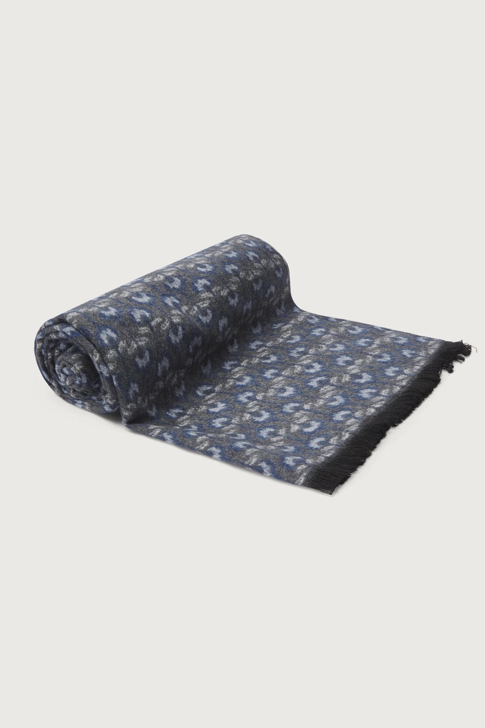 The Scarf Flores Azul y Gris