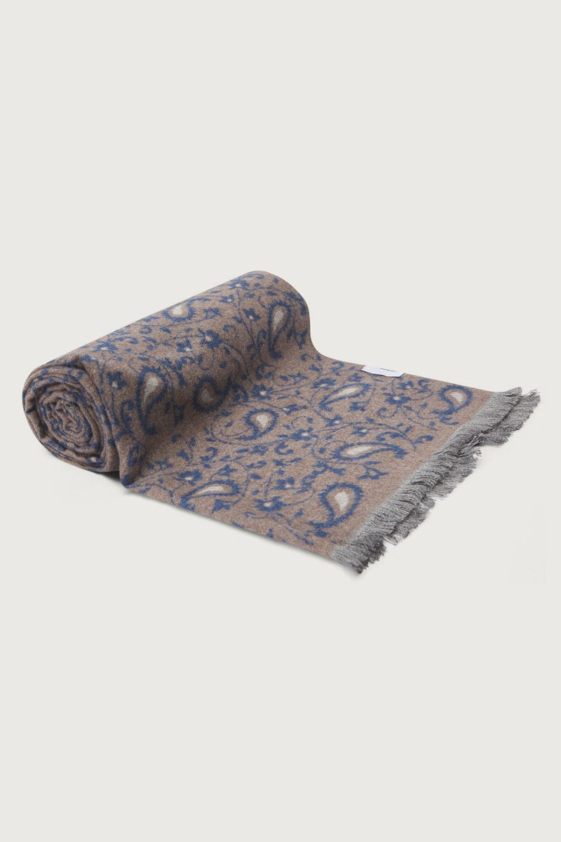The Scarf Hojas Marron y Marino-zoom-