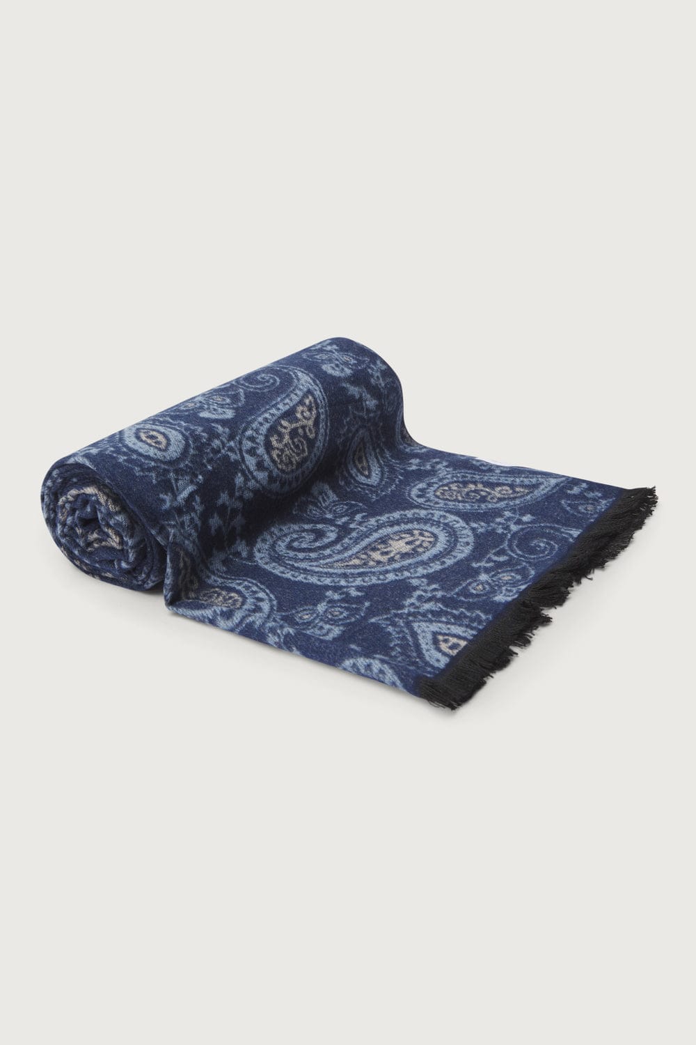 The Scarf Paisley Azul Marino