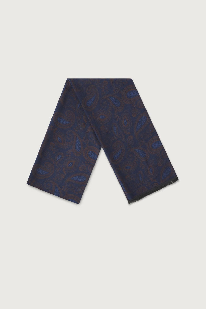 The Scarf Paisley Azul y Marron-zoom-