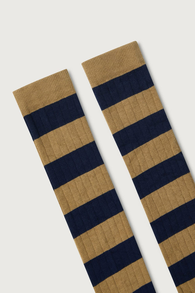 The Sock Rayas Azul y Kakhi Long-zoom-