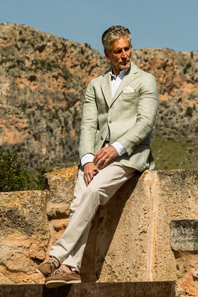 The Blazer Lino Espiga Verde