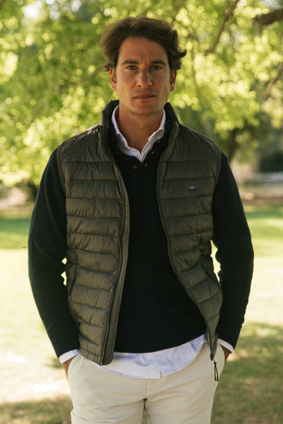 The Chaleco Acolchado Khaki-1