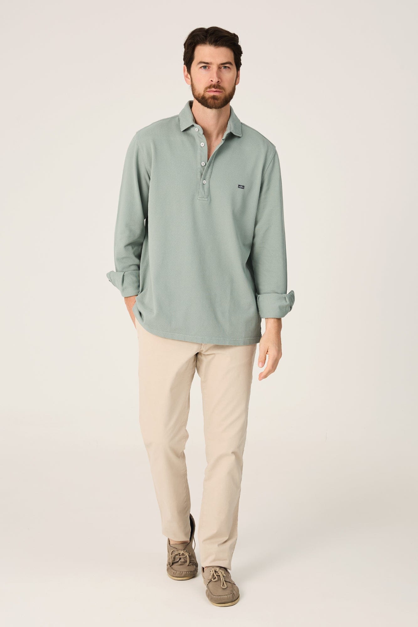 The Cotton Polera Verde Formentor-zoom-1