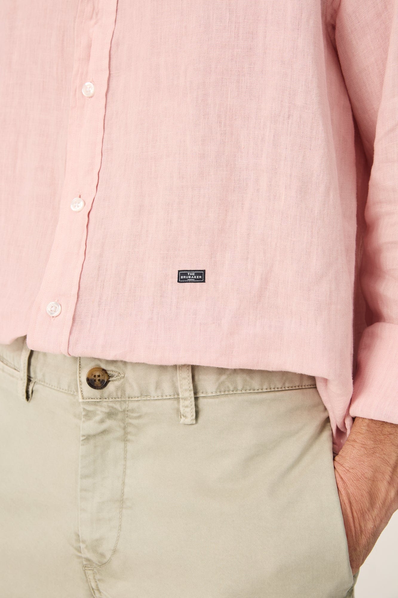 The Lino Camisa Rosa Tossa-3