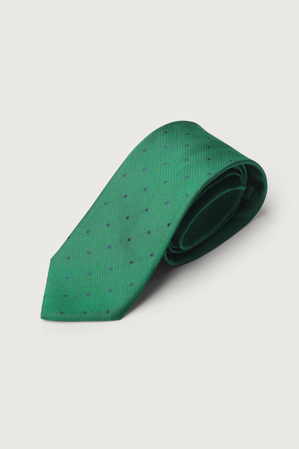 The Silk Tie Verde Puntos Azules-zoom-1