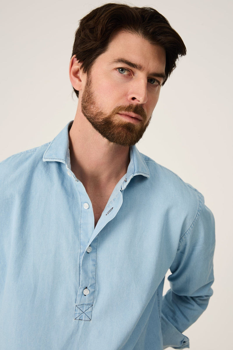 The Denim Polera Azul Claro-zoom-
