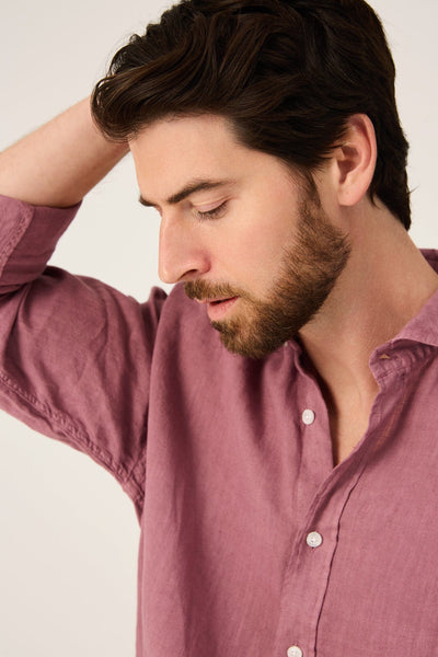 The Lino Camisa Grana Navarrete