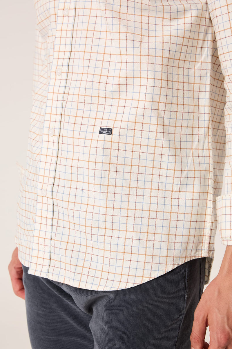 The Sarga Cuadro Ocre Grana Azul Claro-zoom-