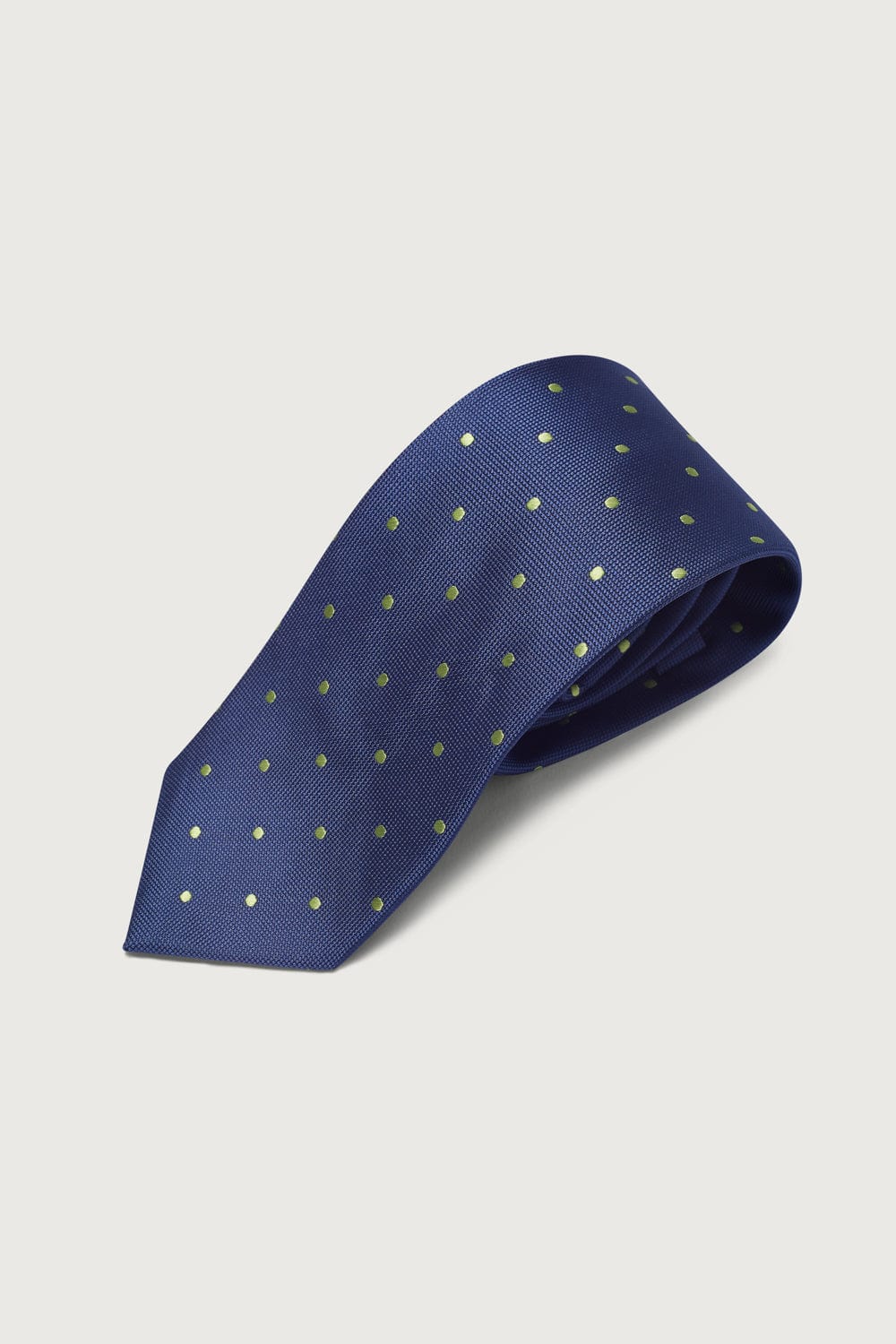 The Special Silk Tie Azul Marino Puntos Amarillo-zoom-1