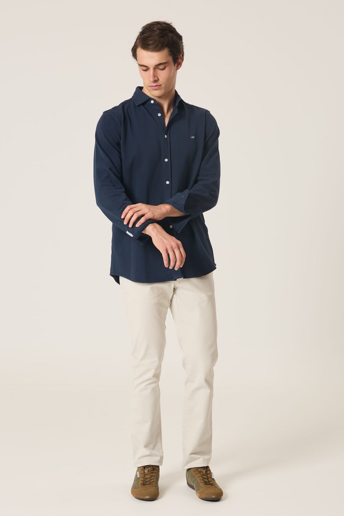 The Cotton Camisa Azul Marino-zoom-1