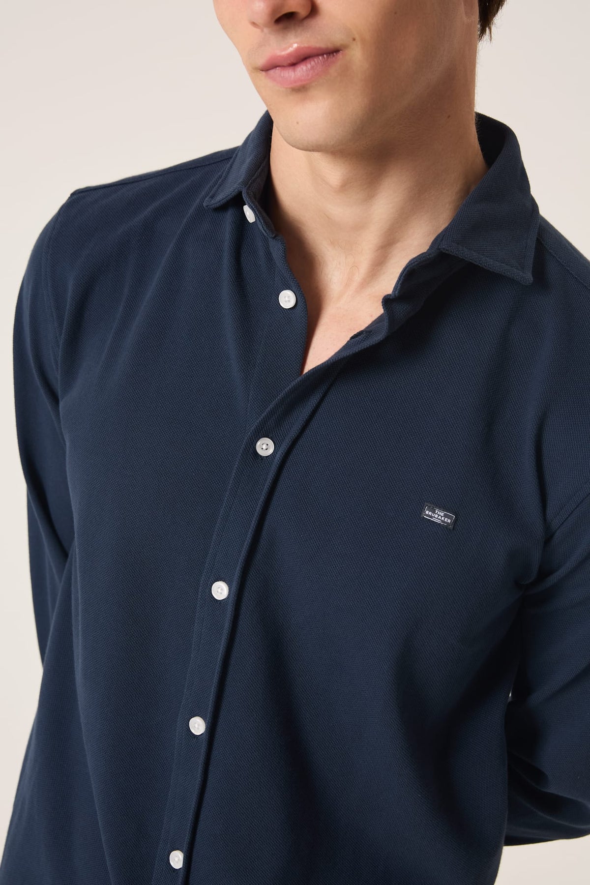 The Cotton Camisa Azul Marino-2