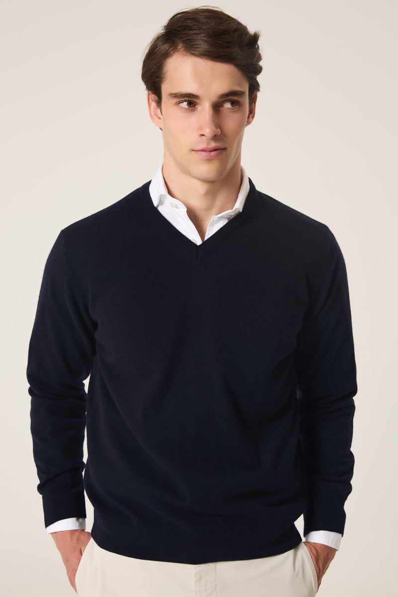 The Jersey Merino Pico Azul Marino-zoom-