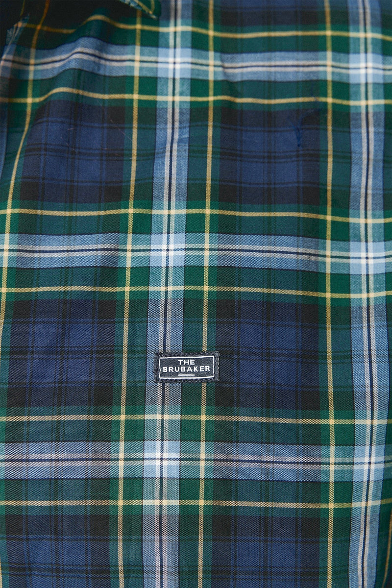 The Scot Cuadro Verde y Amarillo Fondo Azul Marino-zoom-