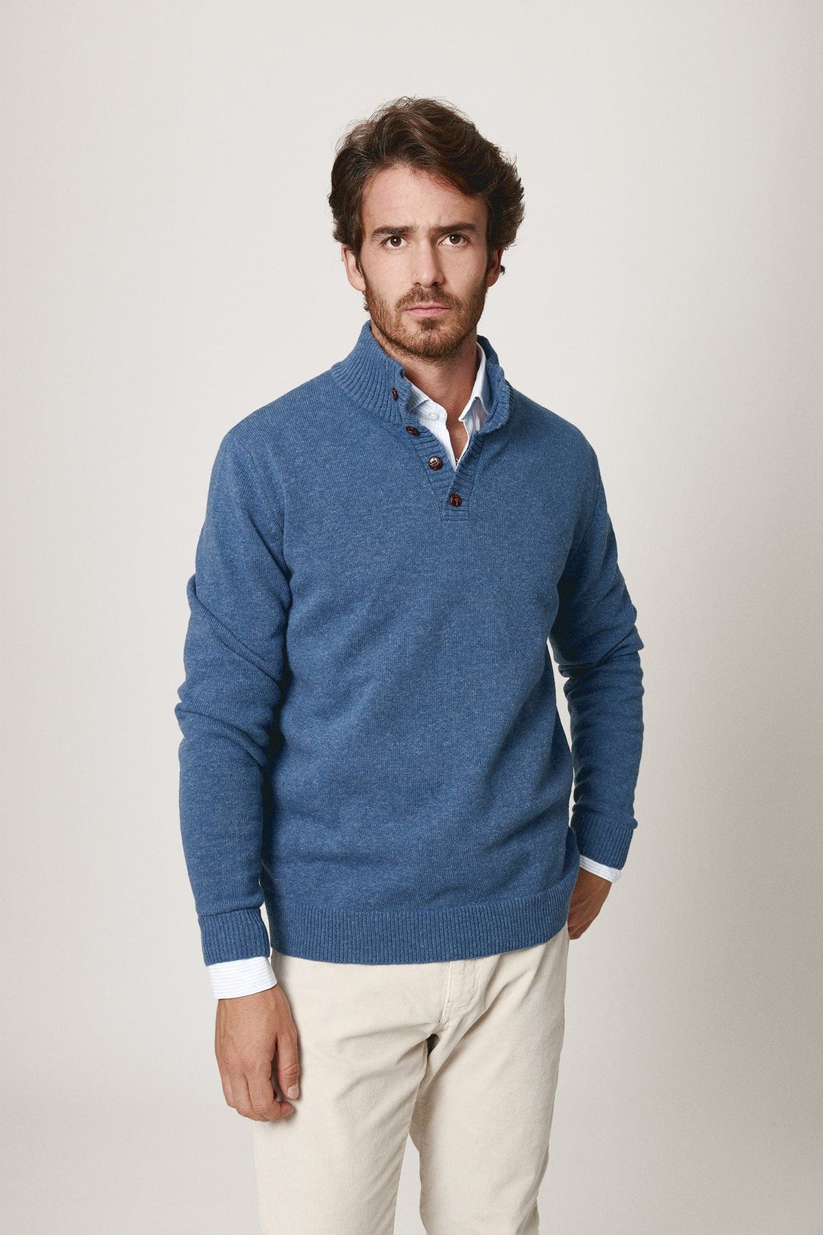 The Lambswool Botones Azul Pedreña