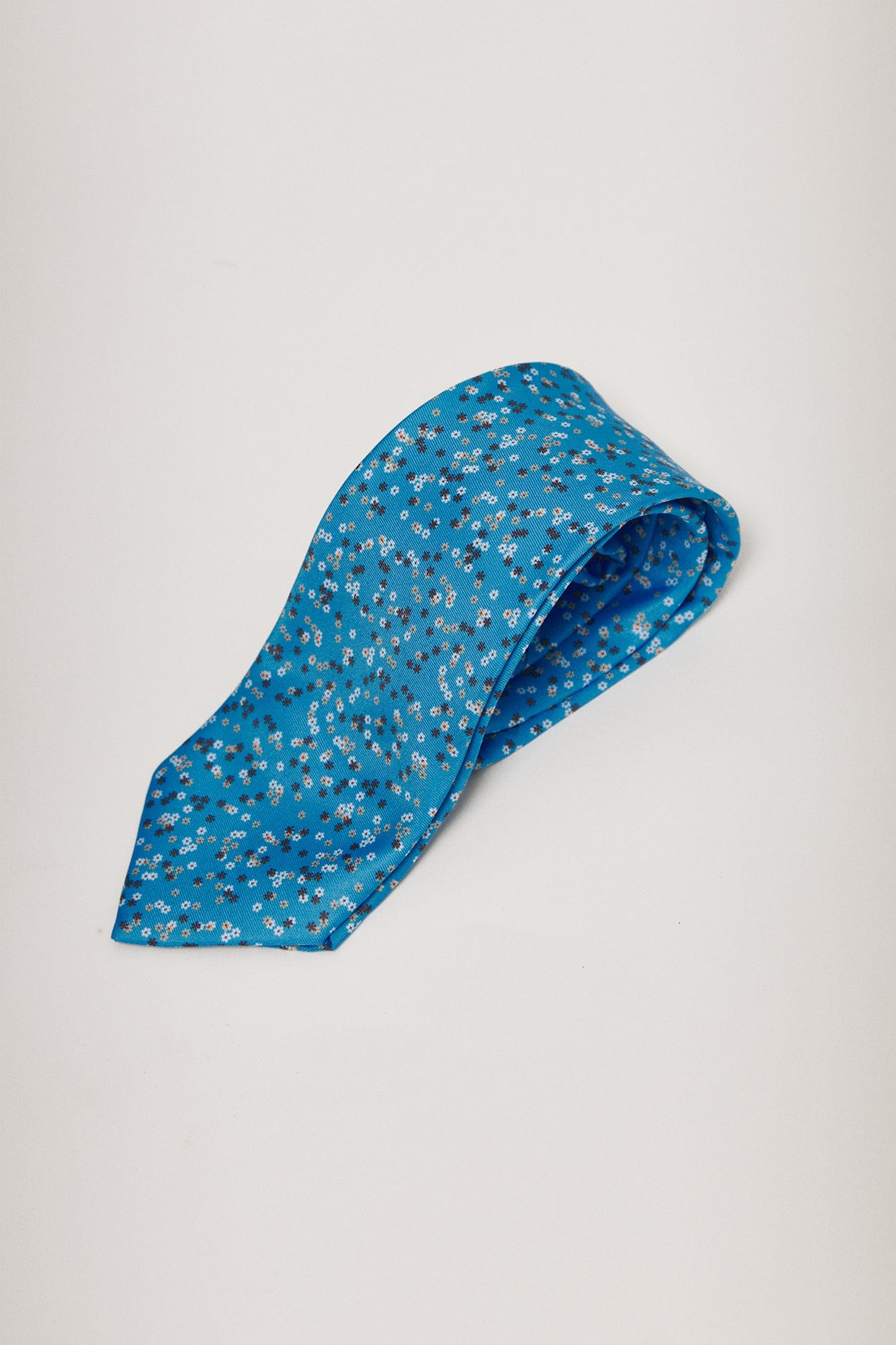 The Silk Tie Flor Fondo Celeste-zoom-1