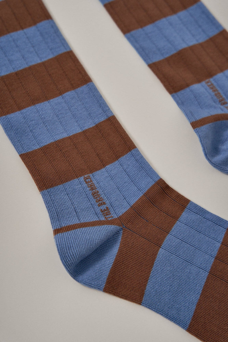 The Sock Rayas Azul y Camel Long-zoom-