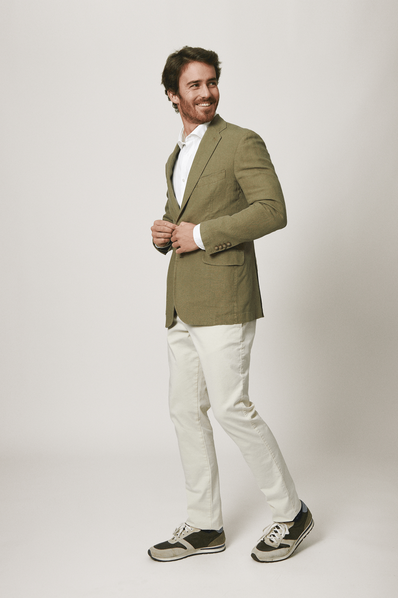 The Blazer Lino Verde Medio-3