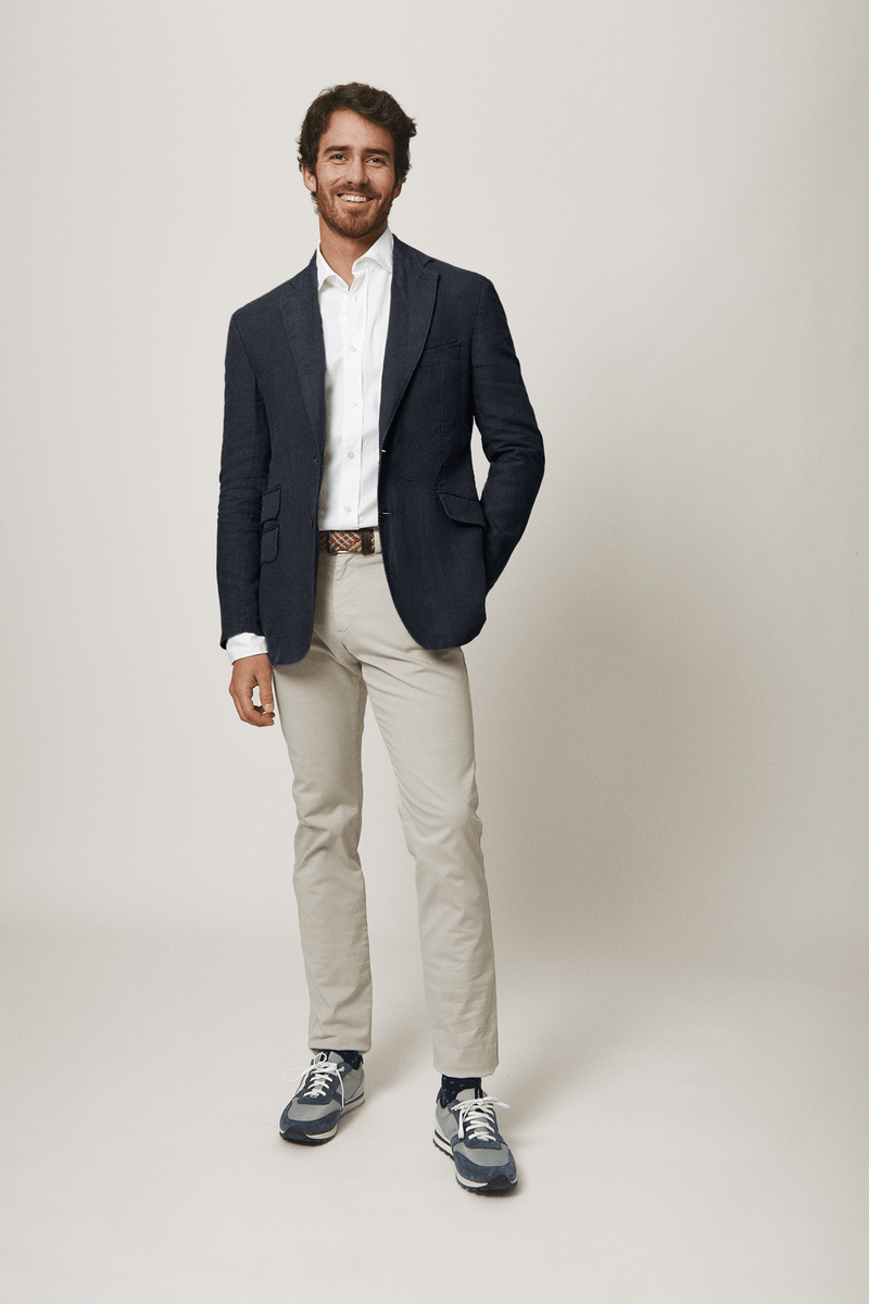 The Blazer Lino Azul Marino-zoom-