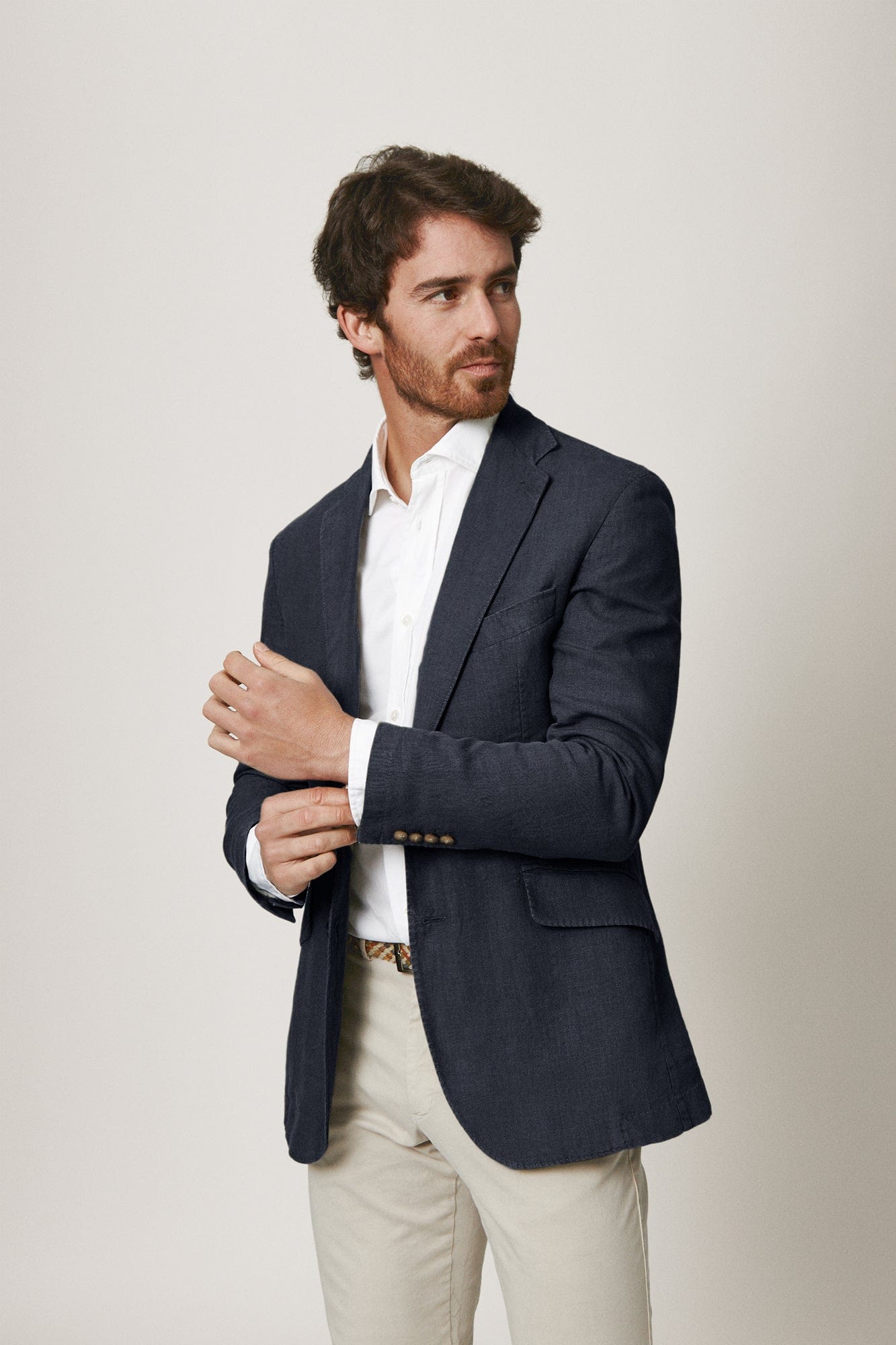 The Blazer Lino Azul Marino-3