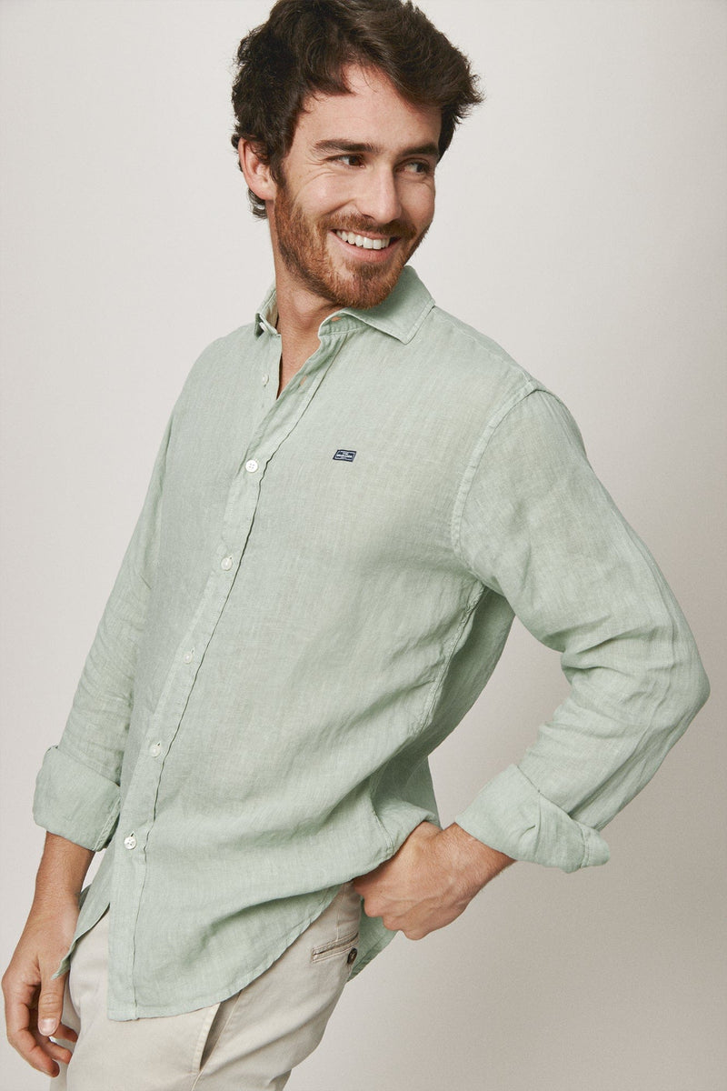 The Lino Camisa Verde Salinas-zoom-