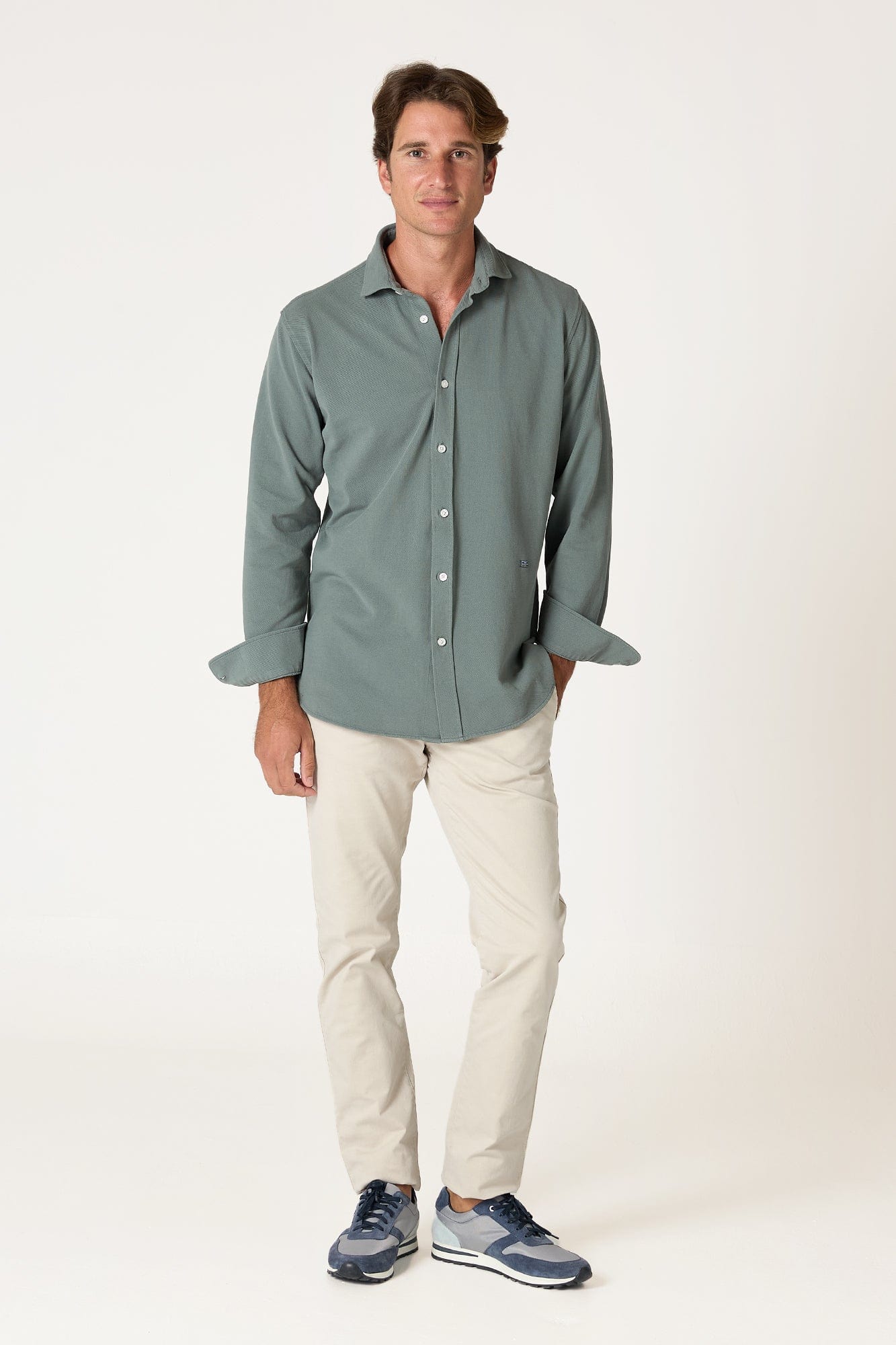 The Cotton Camisa Verde Valledemossa-zoom-1