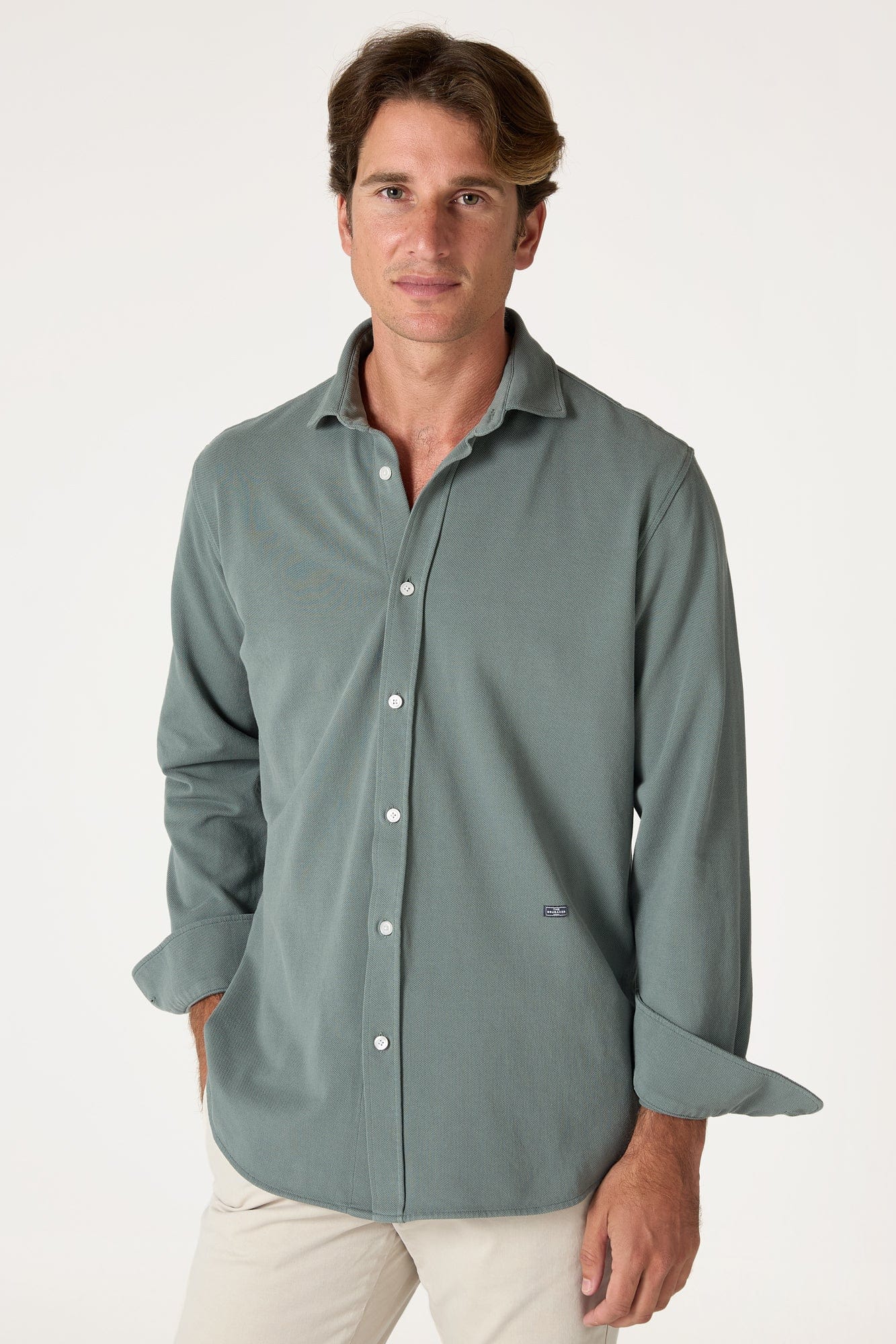 The Cotton Camisa Verde Valledemossa-zoom-3