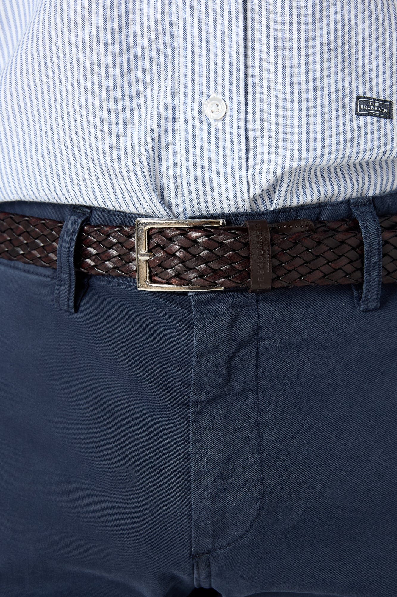 The Belt Trenzado Doble Marron