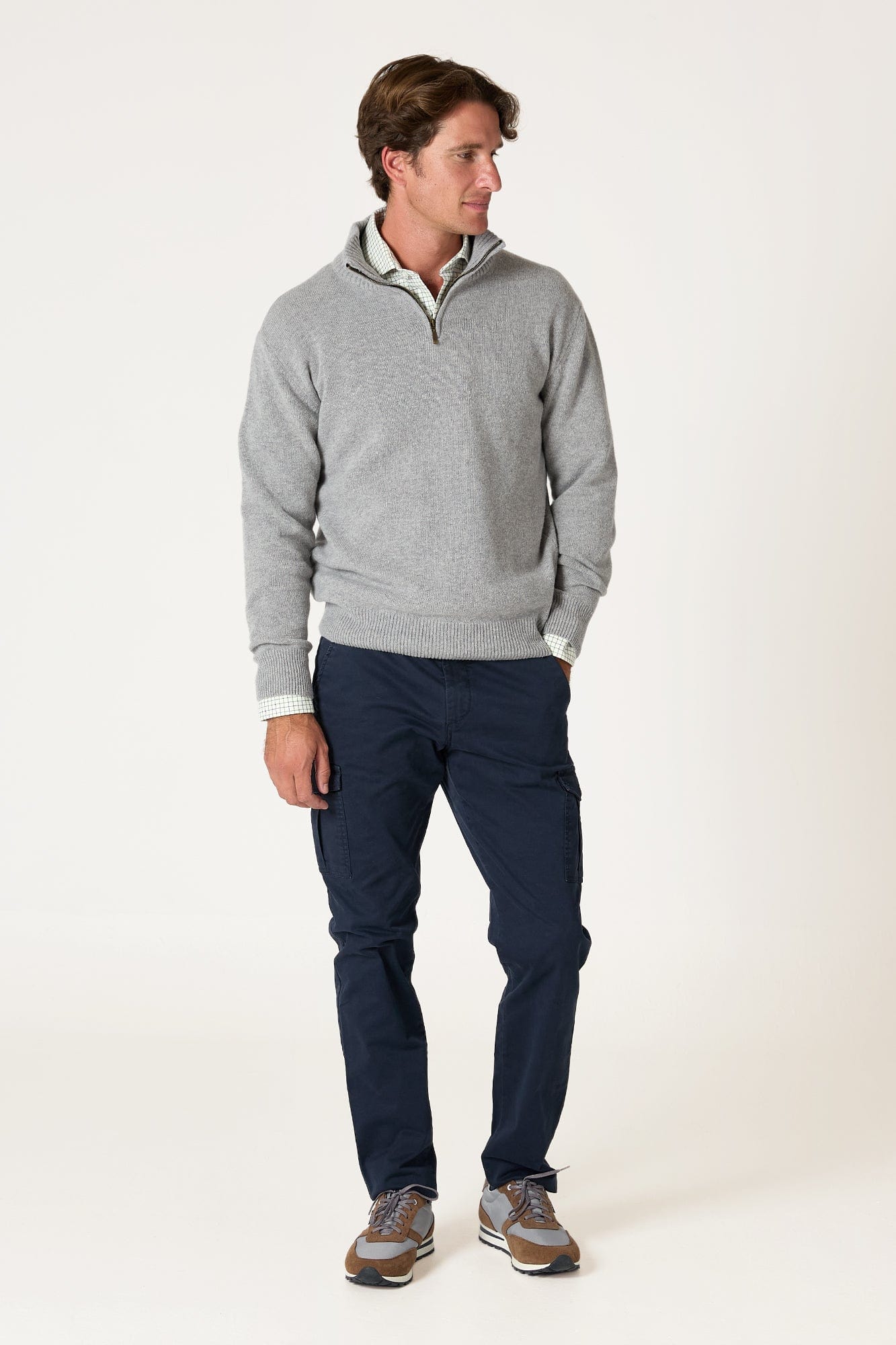 The Lambswool Halfzip Gris Huesca