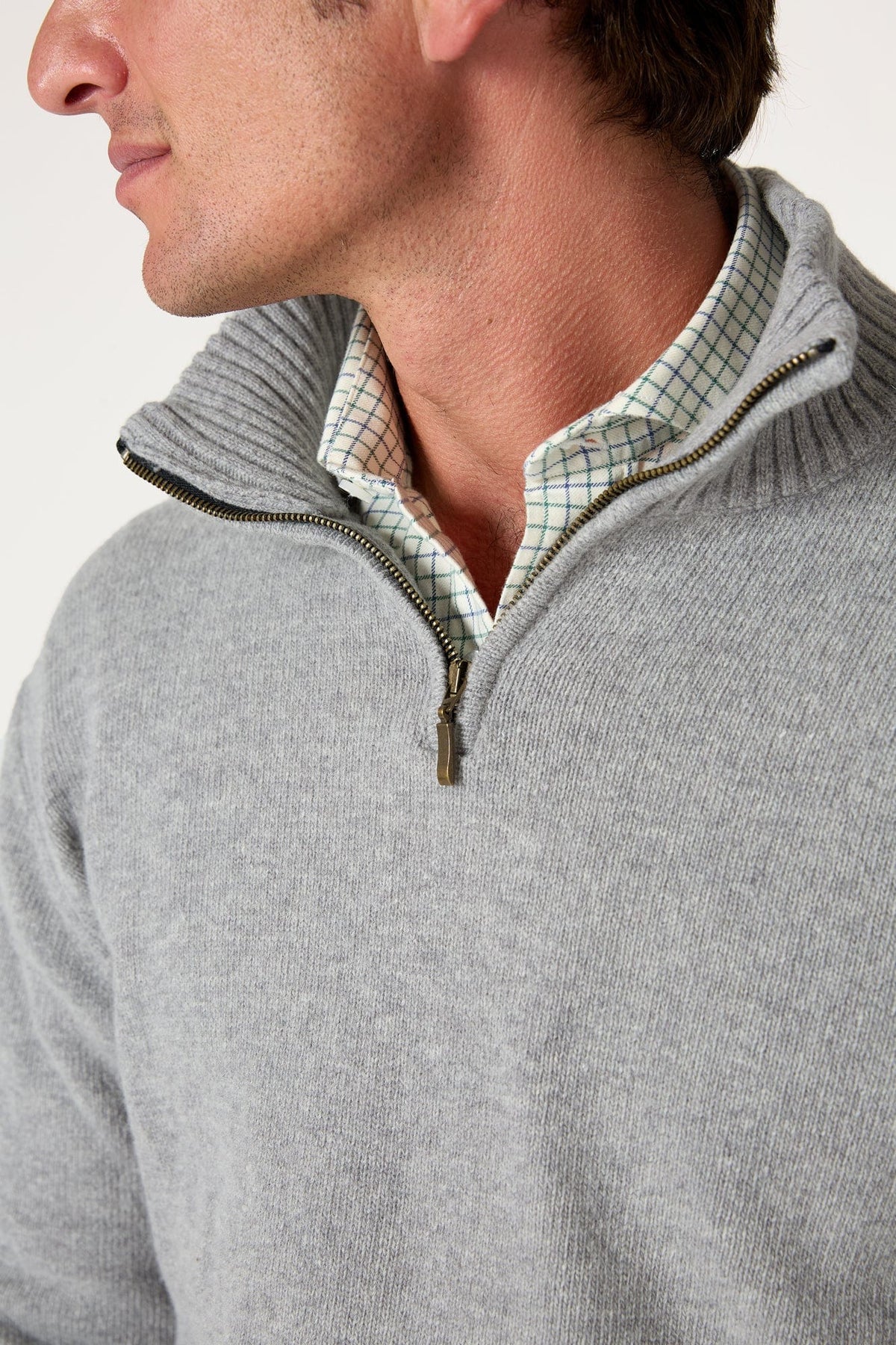 The Lambswool Halfzip Gris Huesca