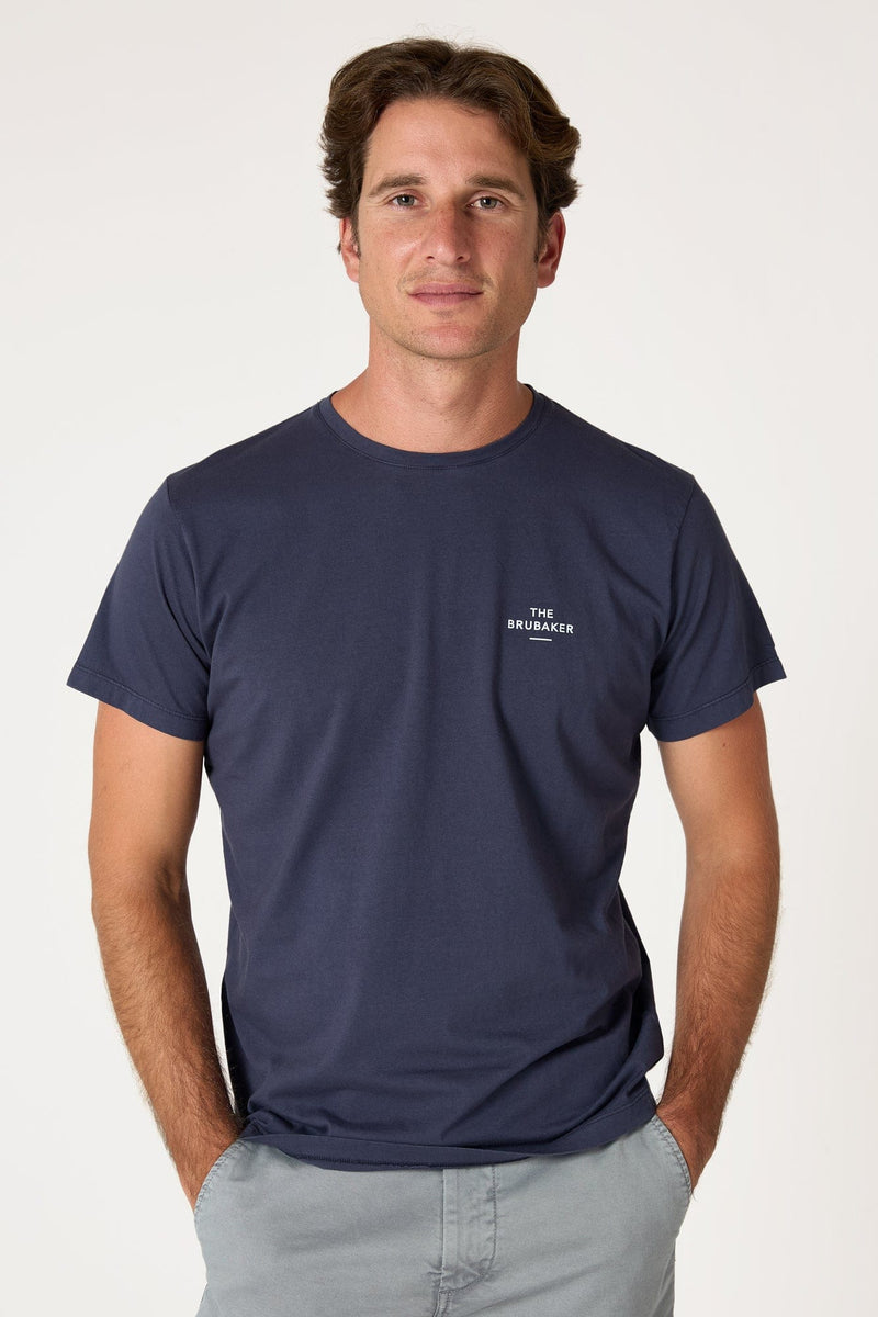 The Cotton T Shirt Azul Marino-zoom-
