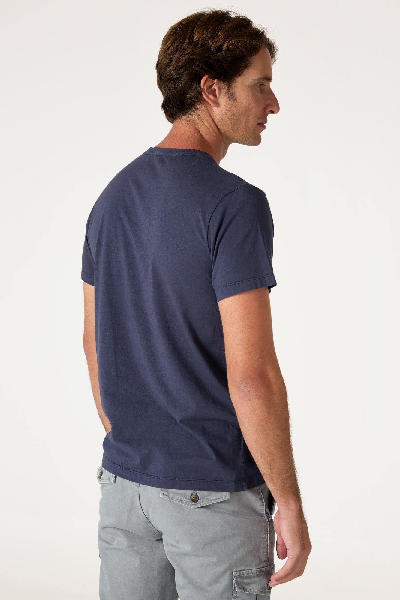 The Cotton T Shirt Azul Marino-3