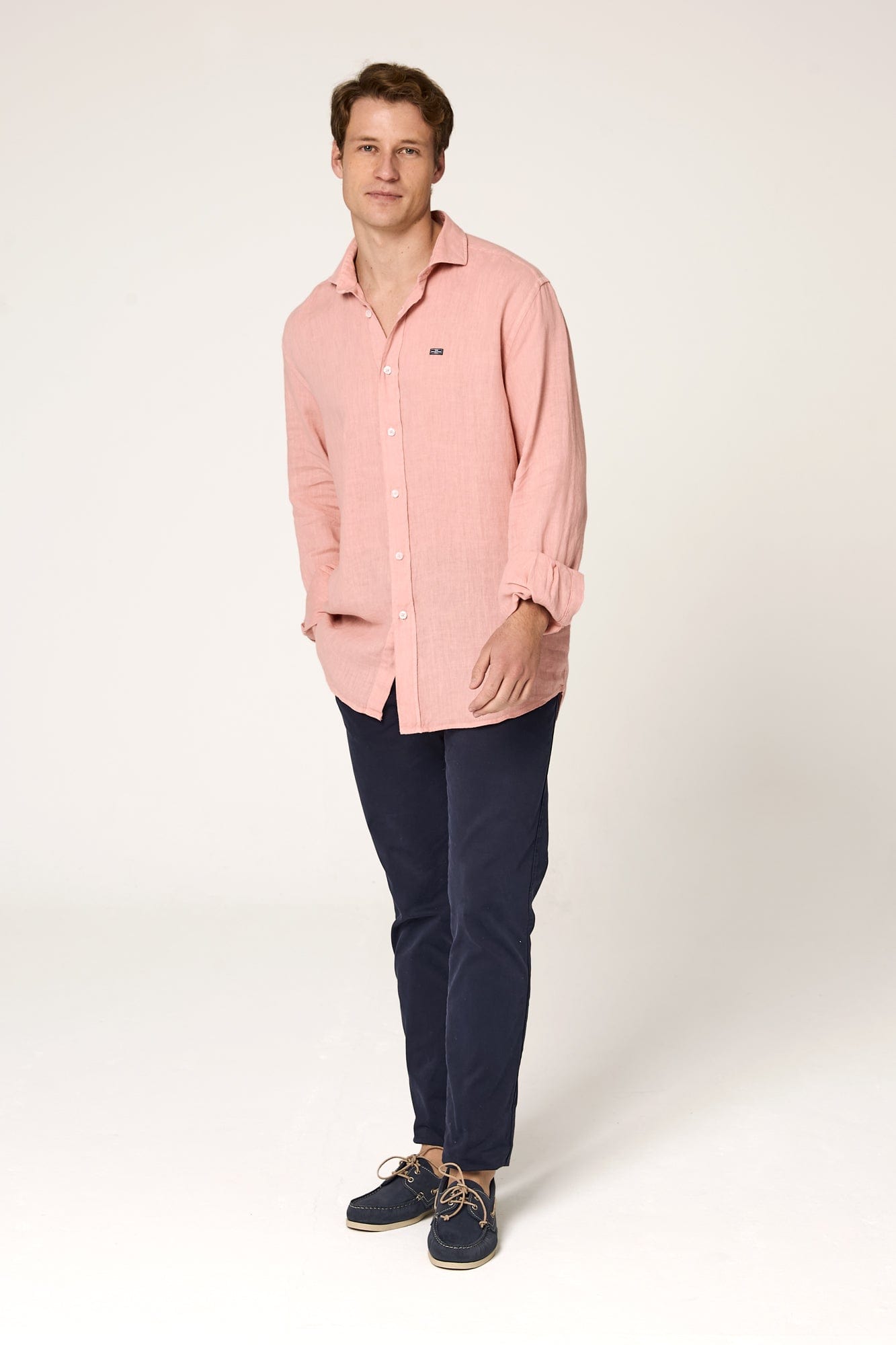The Lino Camisa Rosa Lavado
