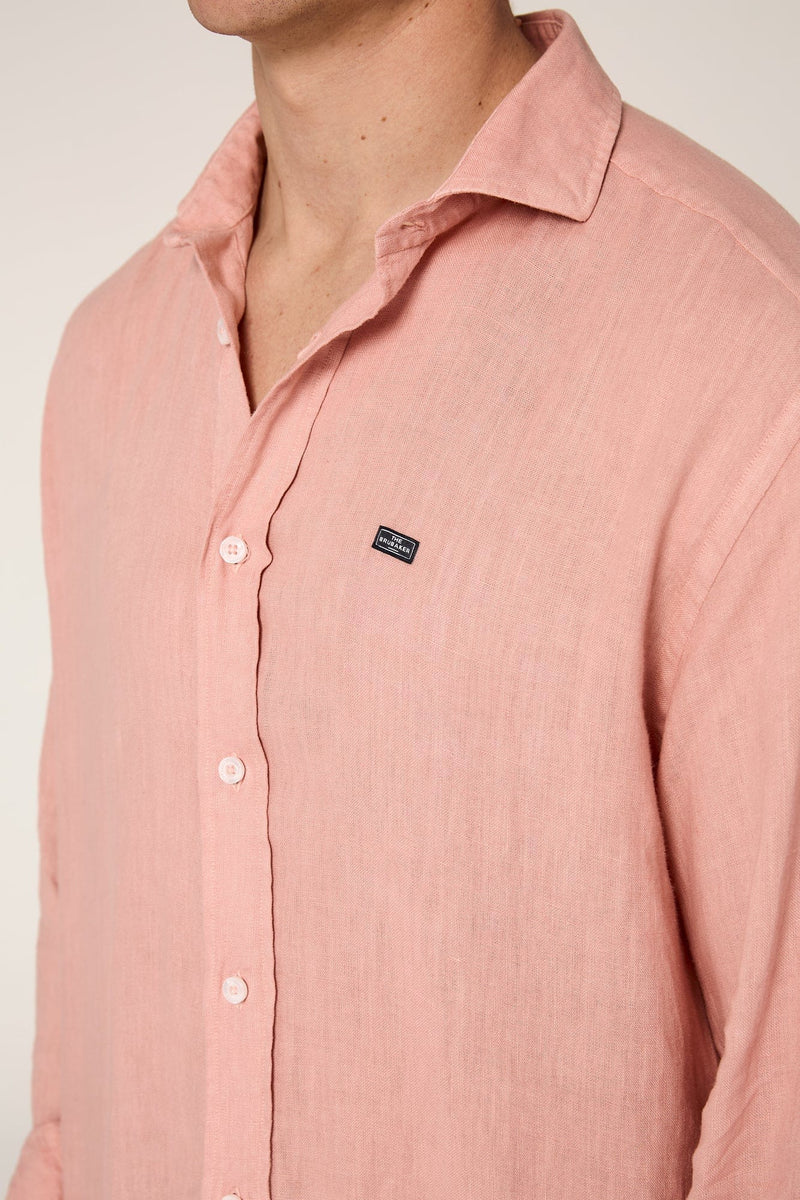 The Lino Camisa Rosa Lavado-zoom-