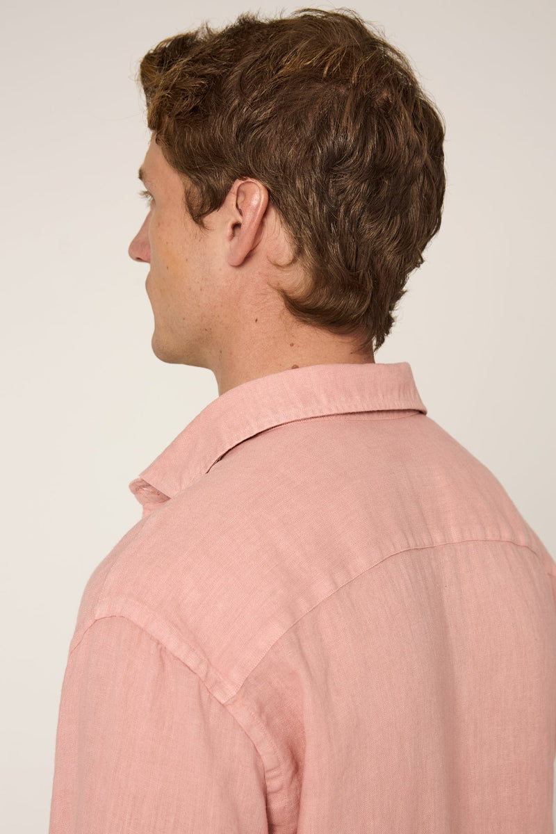 The Lino Camisa Rosa Lavado-zoom-