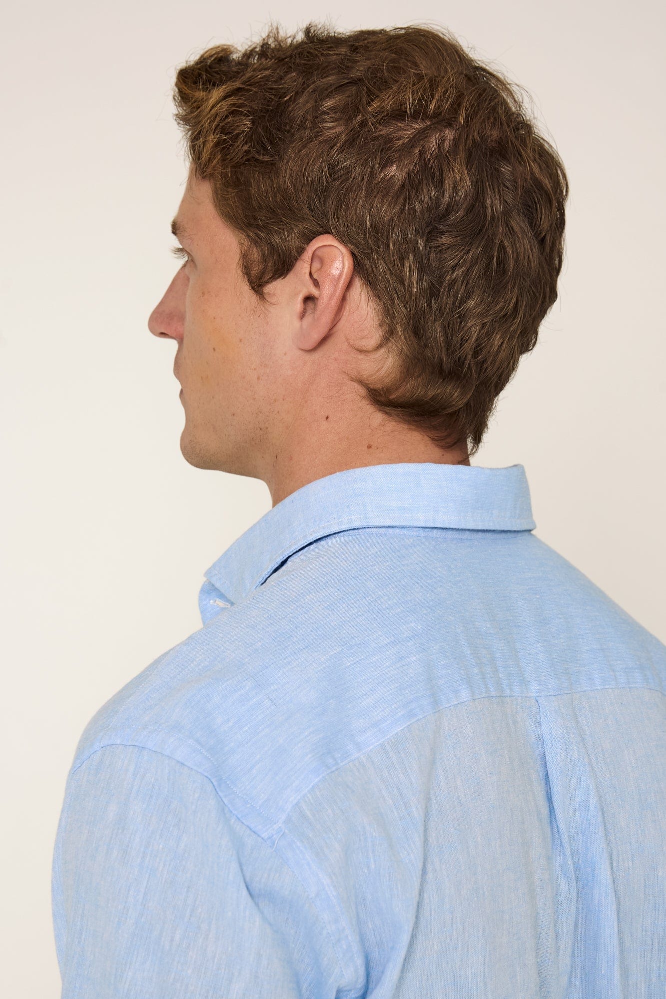 The Cotton Linen Camisa Azul Claro-2