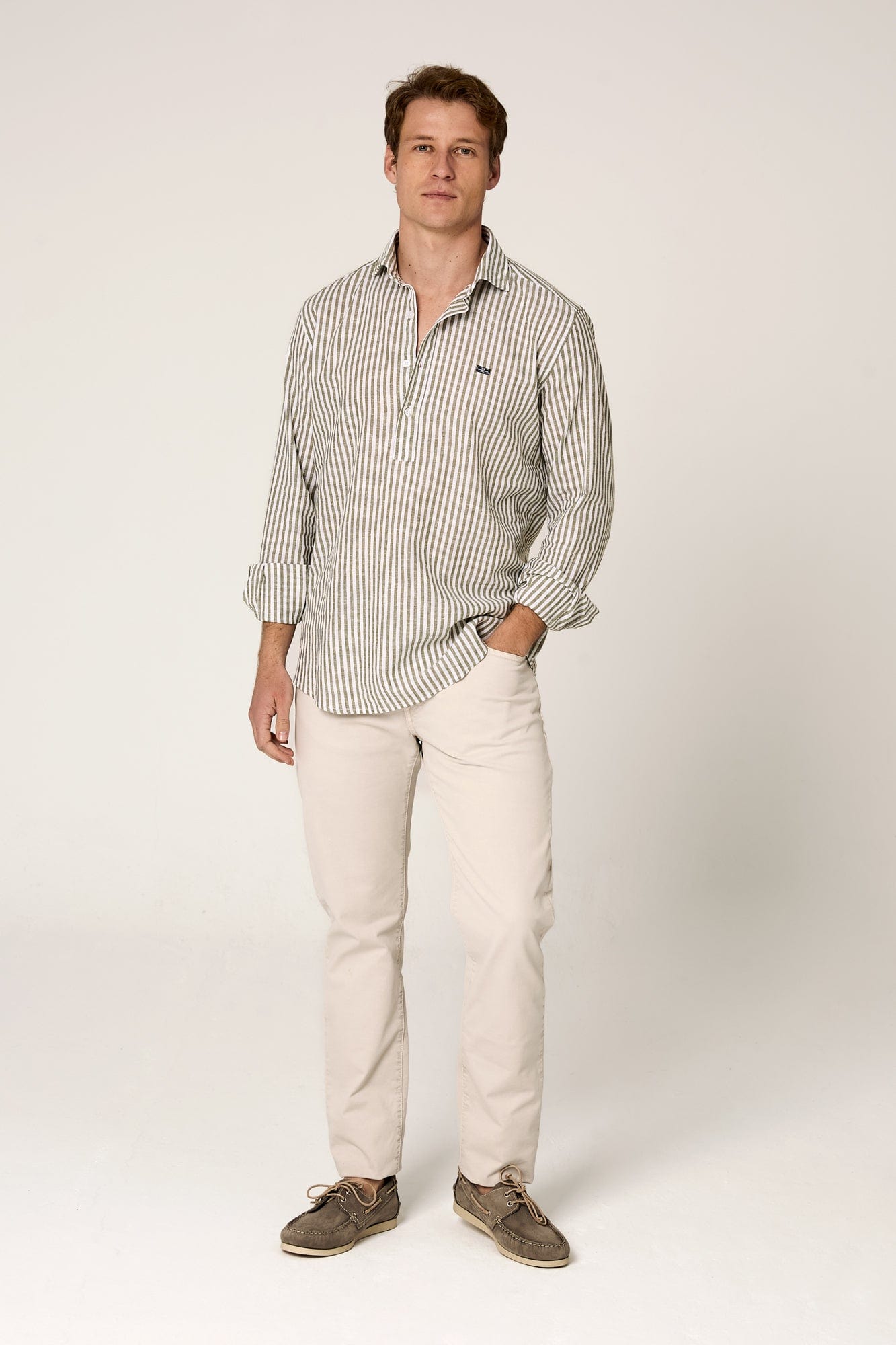 The Cotton Linen Polera Raya verde