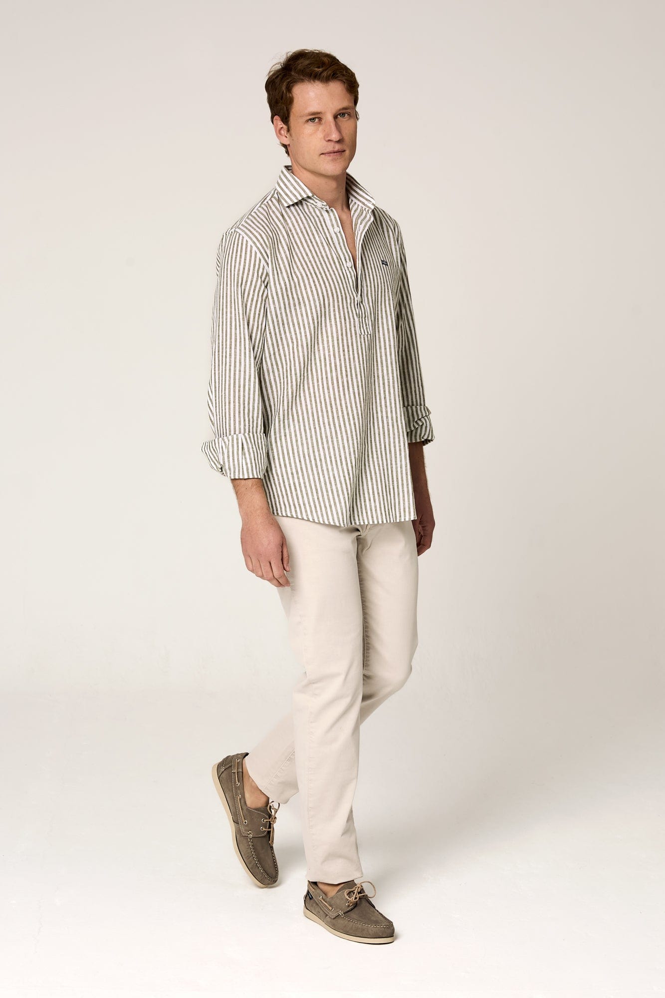 The Cotton Linen Polera Raya verde