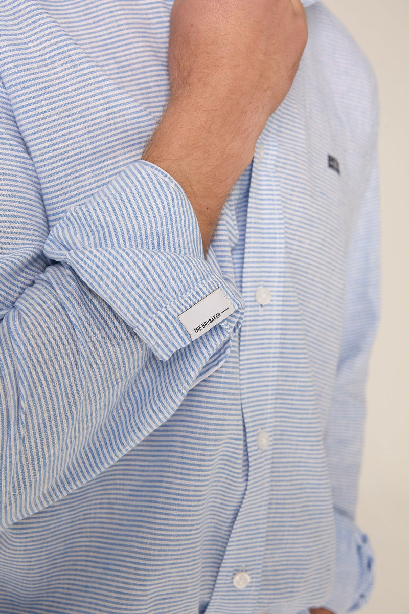 The Cotton Raya Azul Claro Horizontal-zoom-