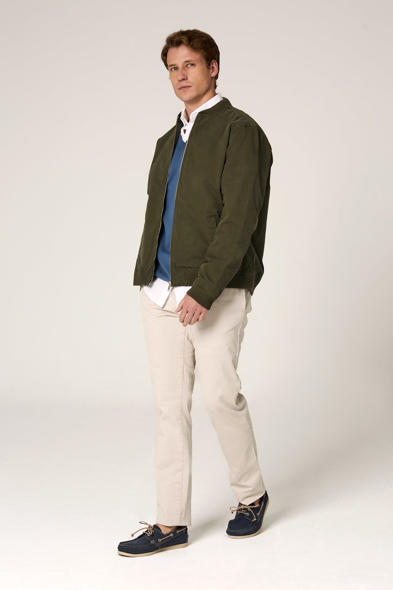 The Bomber Canvas Verde Pino-3