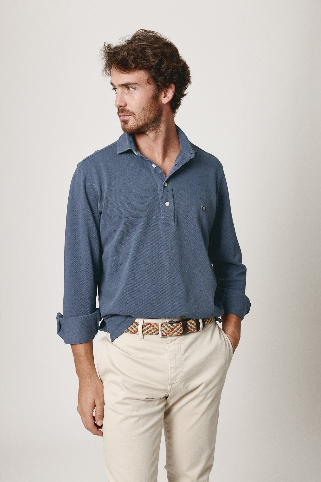 The Cotton Polera Azul Suances-4