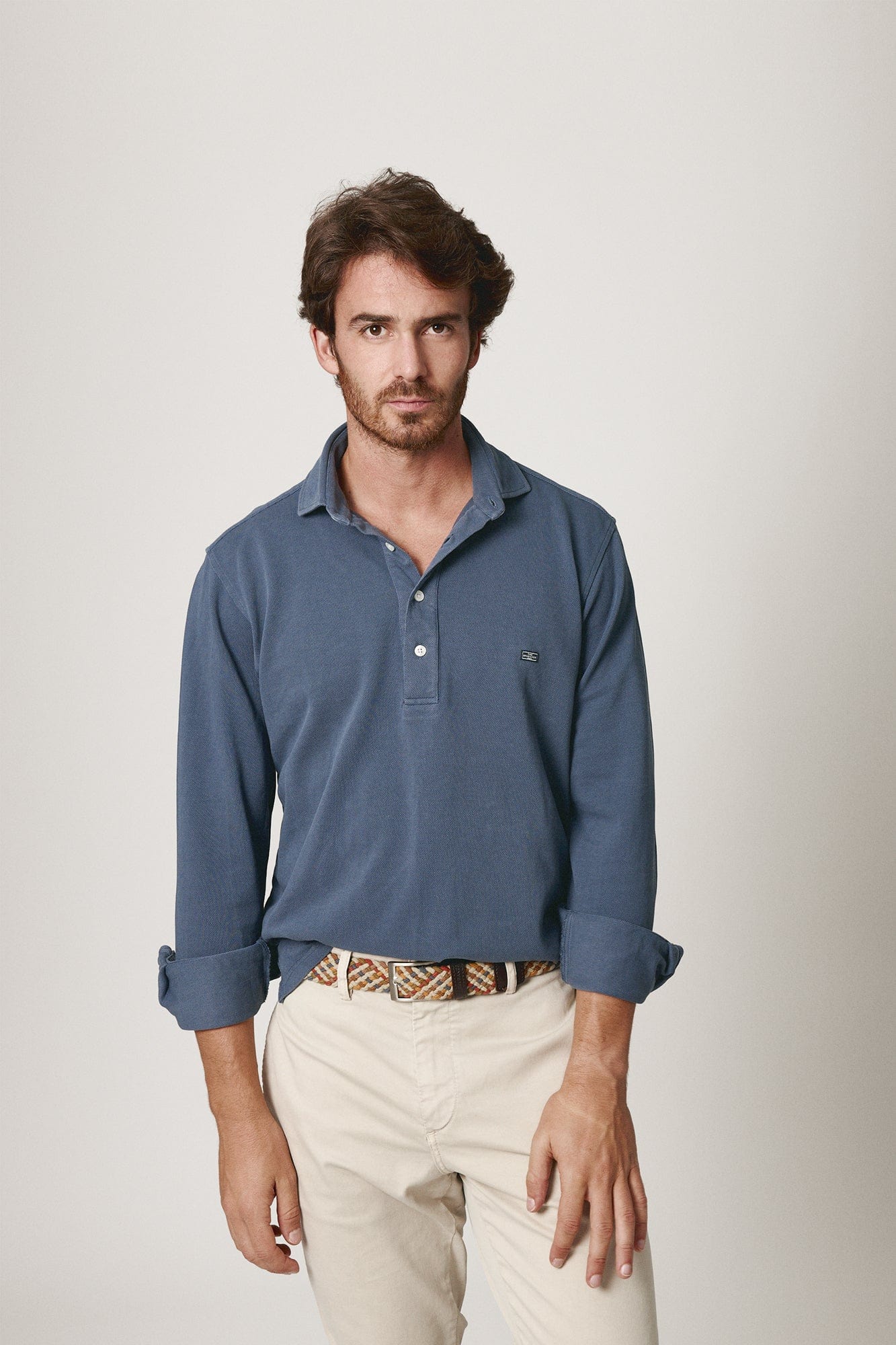 The Cotton Polera Azul Suances-1