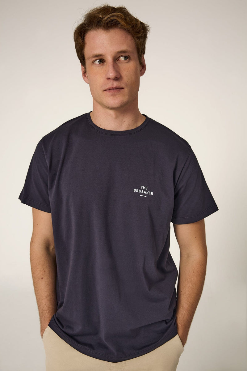 The Cotton T Shirt Azul Marino-zoom-