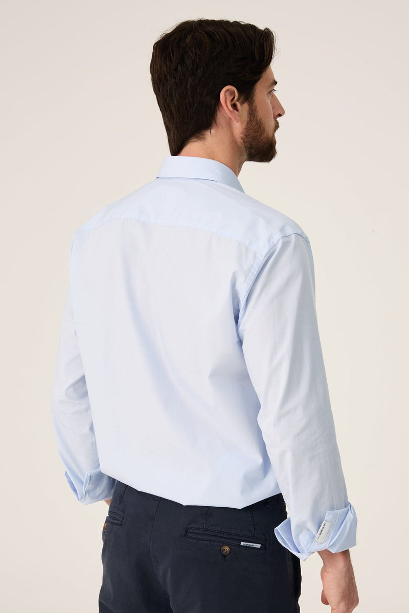 The Popelin Azul Liso-zoom-