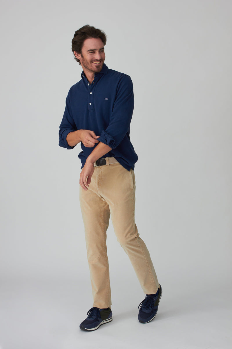 The Cotton Polera Azul Marino-zoom-