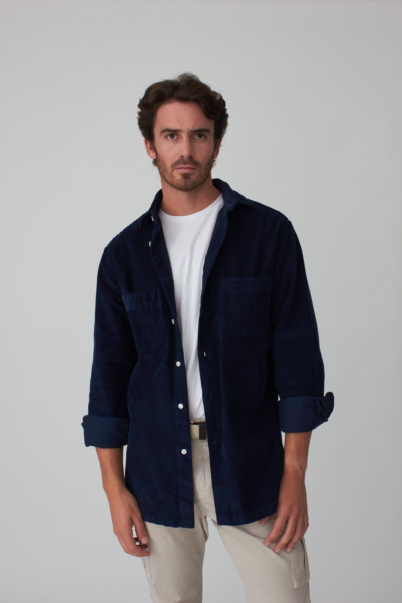 The Sobrecamisa Pana Azul Marino Negro