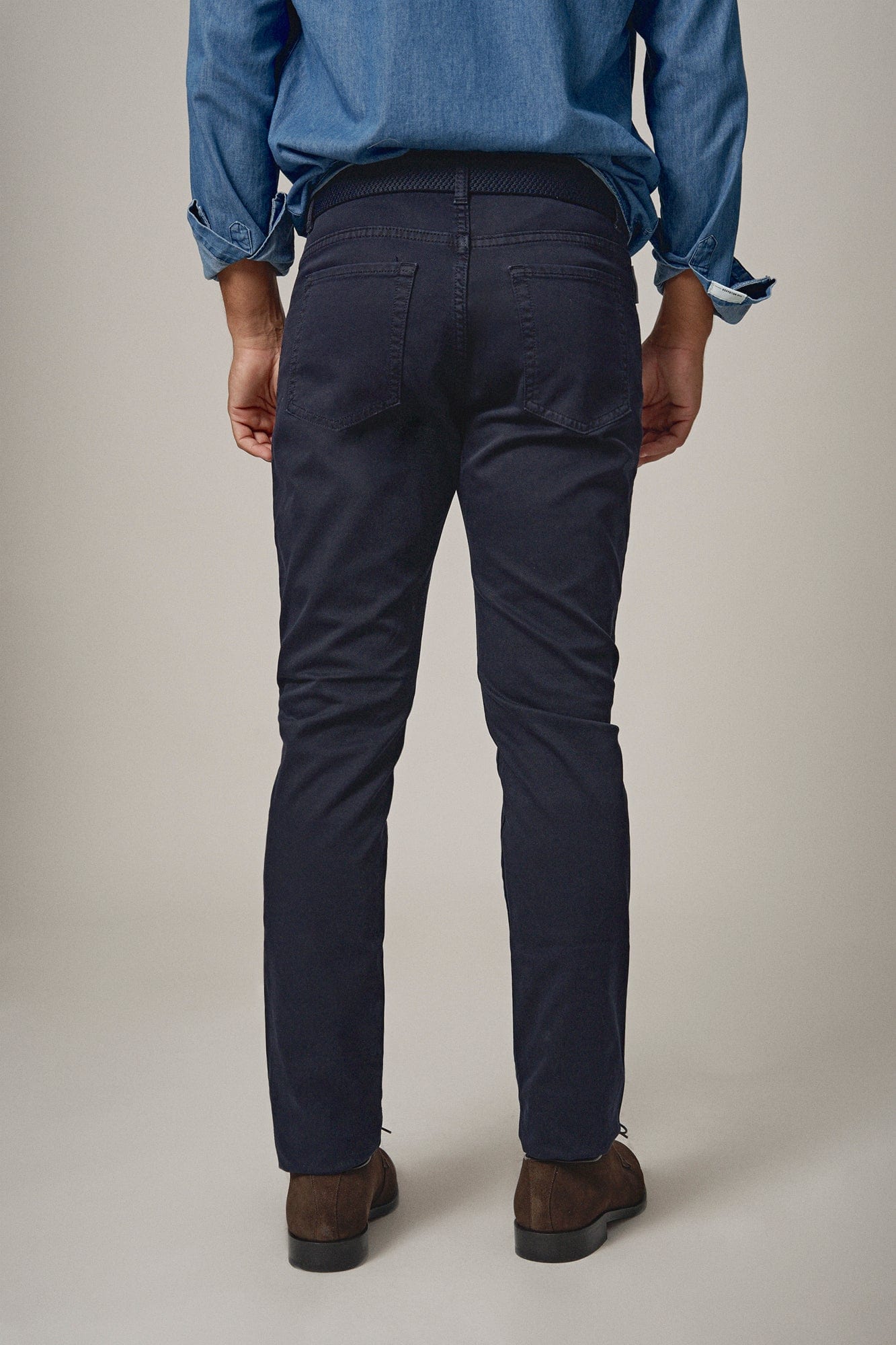 The 5 Pocket Grainy Azul Marino